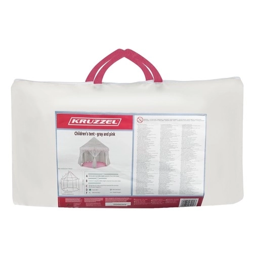 Kinder grijs-roze tent Kruzzel 23476