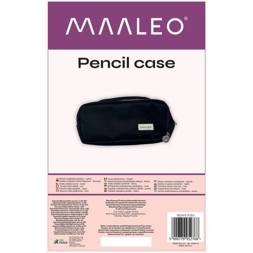 black three-compartment pencil case Maaleo