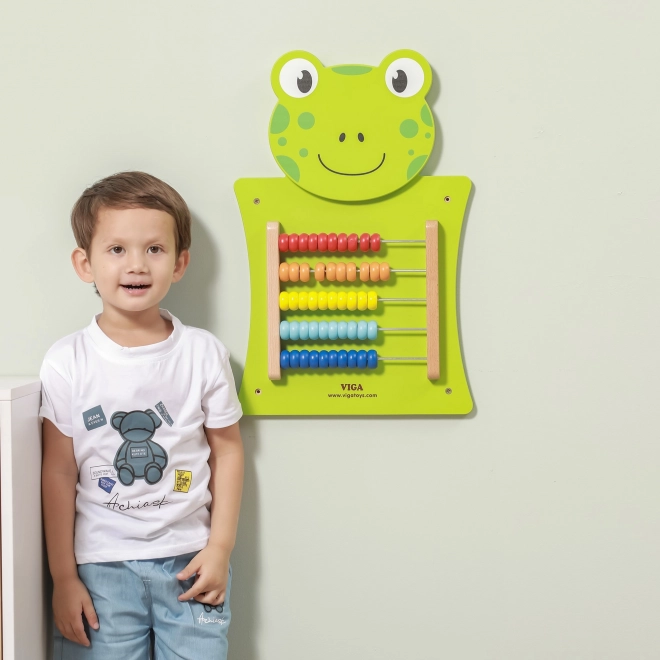 Viga houten bord met telraam kikker montessori FSC-certificaat