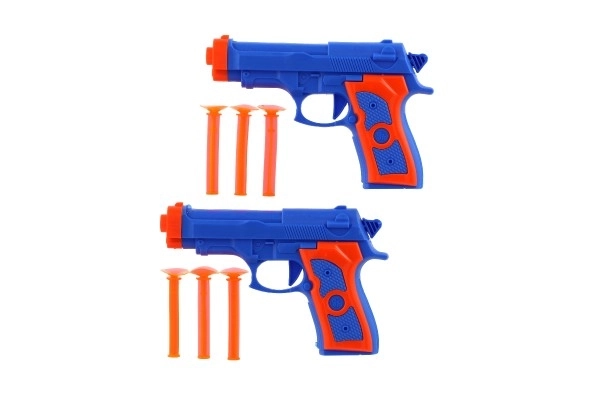 Twee pistolen met zuignapkogels - 15 cm