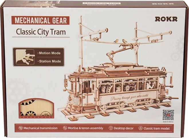 RoboTime 3D houten mechanische puzzel Tram