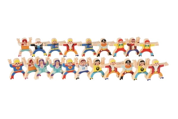 Hra balansieren herkules mini plastic 26 stuks 3 kleuren in doosje 21x19x3,5cm