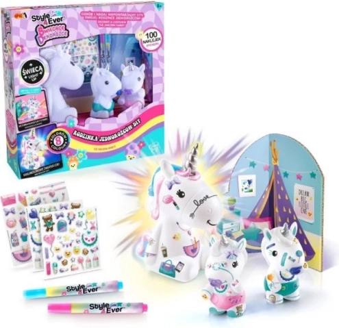 Set of Light-Up Decorations - DIY Unicorn Family