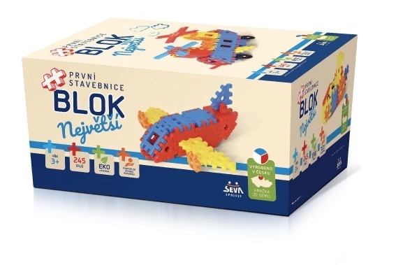 Bouwpakket BLOK Grootste plastic 245st in doos 27x38x18cm