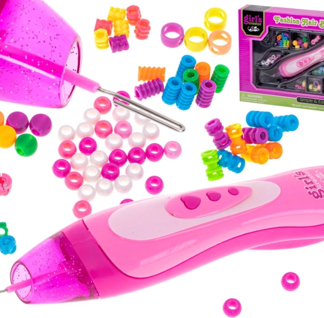 Pink Bead Braiding Kit