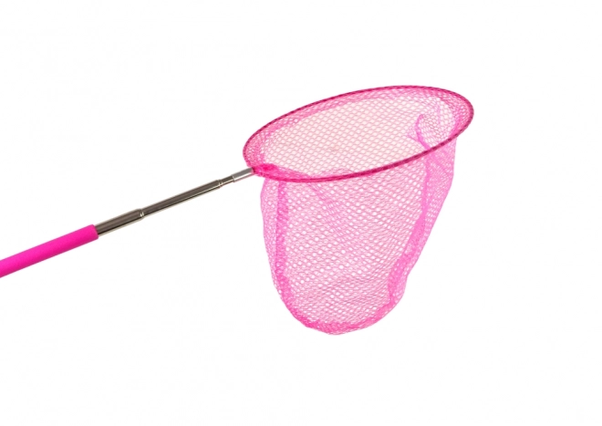 Opvouwbaar telescopisch net voor vlinders en insecten 85cm - roze