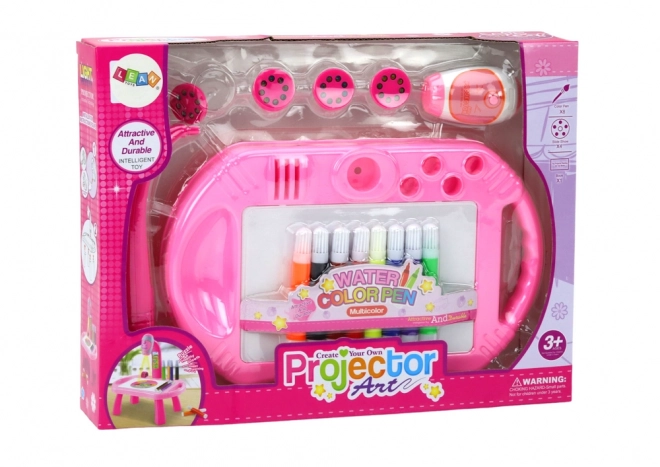 Tekentafel met projector roze