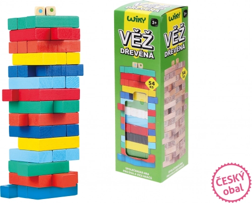 Gekleurde houten toren voor kinderen