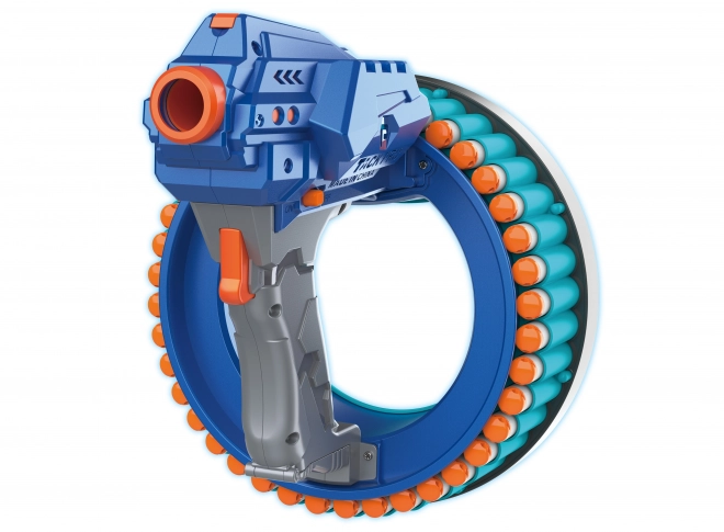 Pistool voor schuimrubberen kogels met roterend magazijn 21 cm