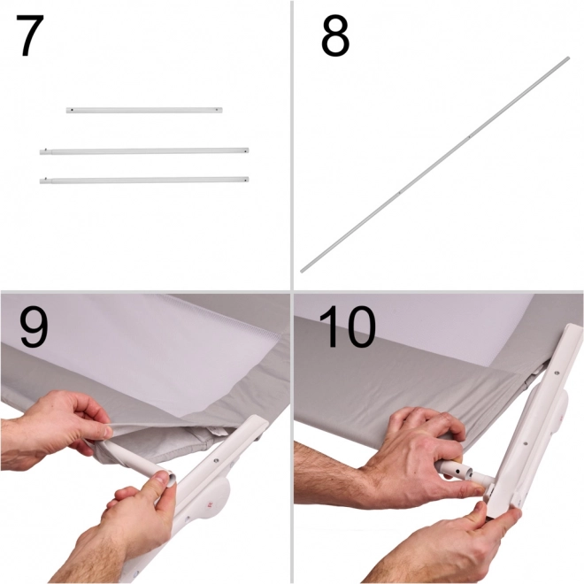 Protective Bed Rail Foldable 200 cm Grey