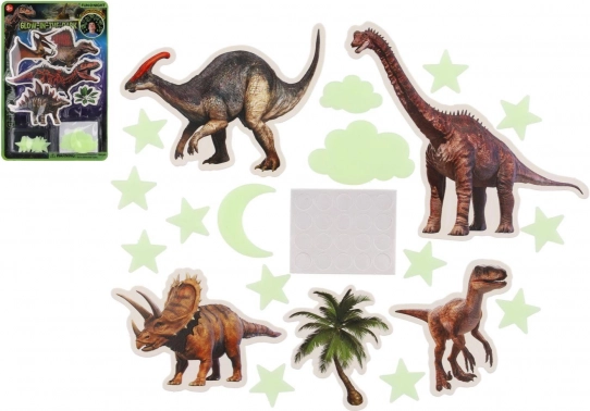 Glow-in-the-dark dinosaurs for wall and ceiling