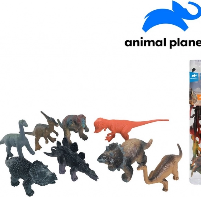 Dieren - dinosaurussen in een buis 8 stuks
