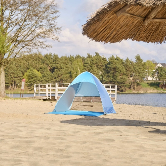 Selbstaufbauendes Strandzelt blau