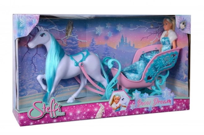 Steffi Doll with Horse Snow Dream