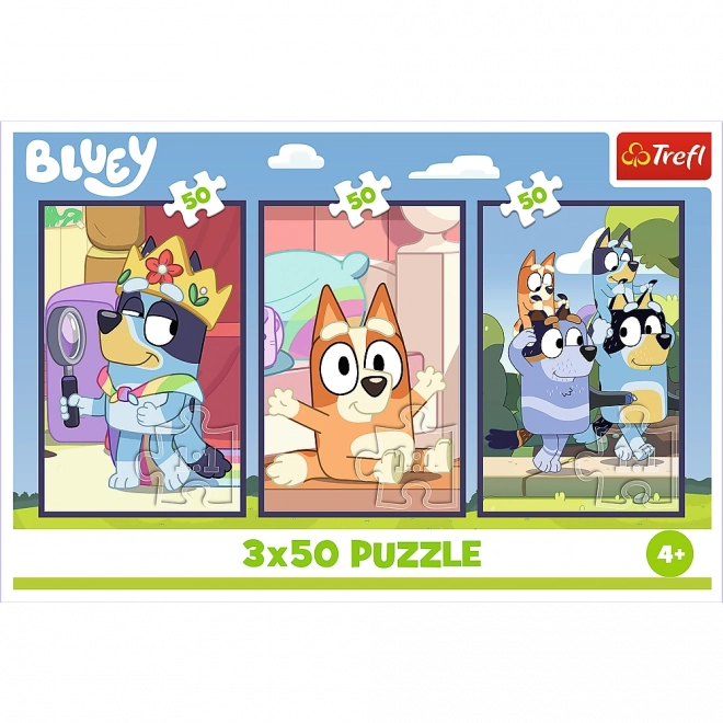 Puzzel 3x50 Familie Bluey