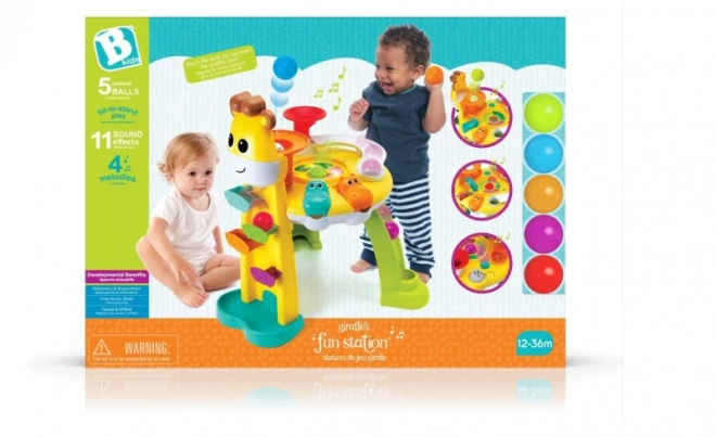 Educatief speelcentrum met giraffen