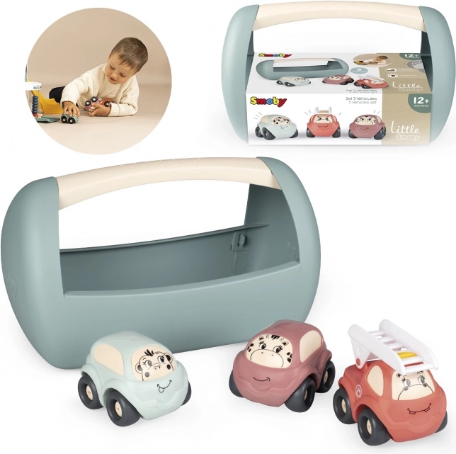 Little Smoby set autootjes in draagbaar doosje