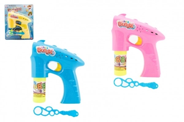 Bellenblaaspistool kunststof 13 cm + 1 navulling op batterijen