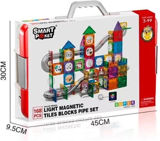 Magnetic Construction Set Marble Run - 168 Pieces