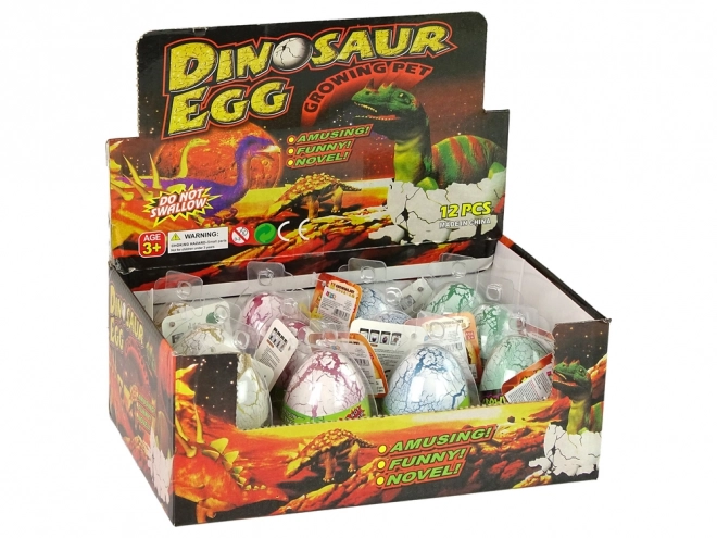 Magisch Groeiende Dinosaurusei 6 cm Wit