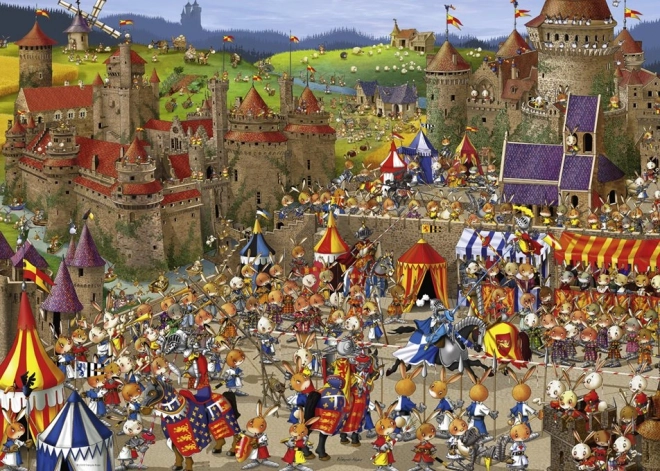 Puzzel HEYE 1000 stukjes – Slag der konijnen (Ruyer)