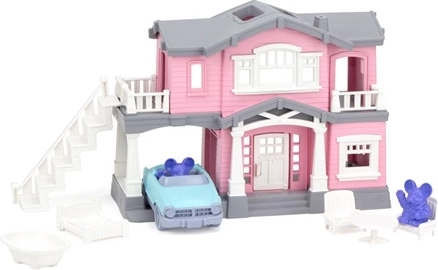 Pink House Green Toys with Accessories