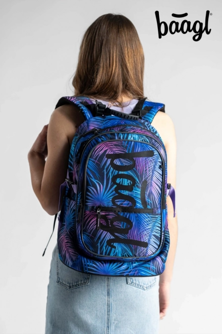BAAGL 3 SET Core Palm: backpack, pencil case, drawstring bag