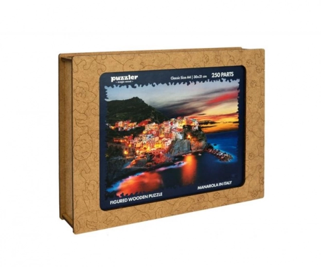 HOUTEN KLEURIGE PUZZEL - Manarola in Italië