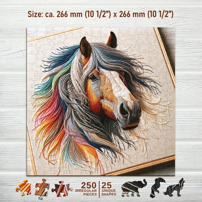 Houten puzzel Zachte Paard van Wooden City - 250 stukjes