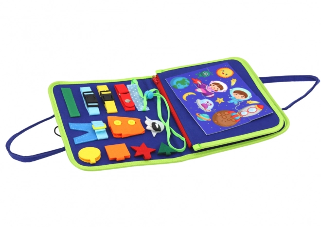 Planche éducative sensorielle bleue pour enfants