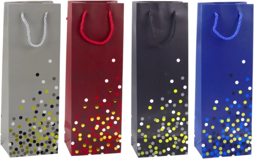 Geschenktasche für Weinflaschen mit Punkten