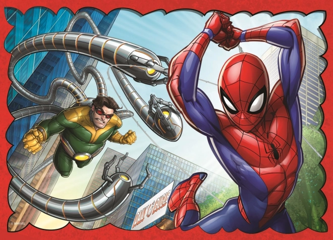 Puzzel 4-in-1 Heldhaftige Spider-Man