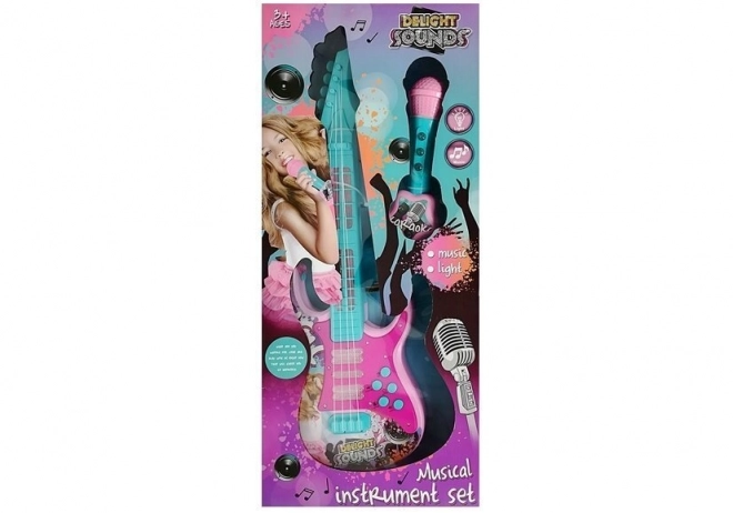 Gitaar met microfoon Karaoke set