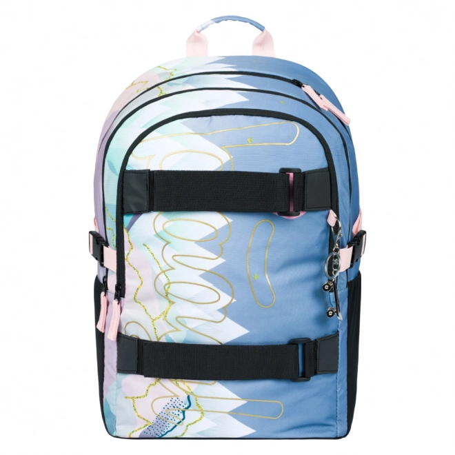 School Backpack Skate Moon
