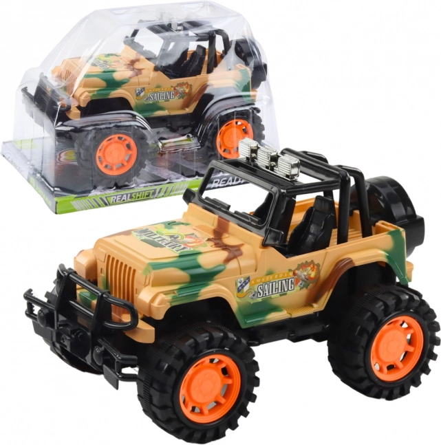 Kinder terreinwagen off-road in camouflagekleur, beige, 25 cm