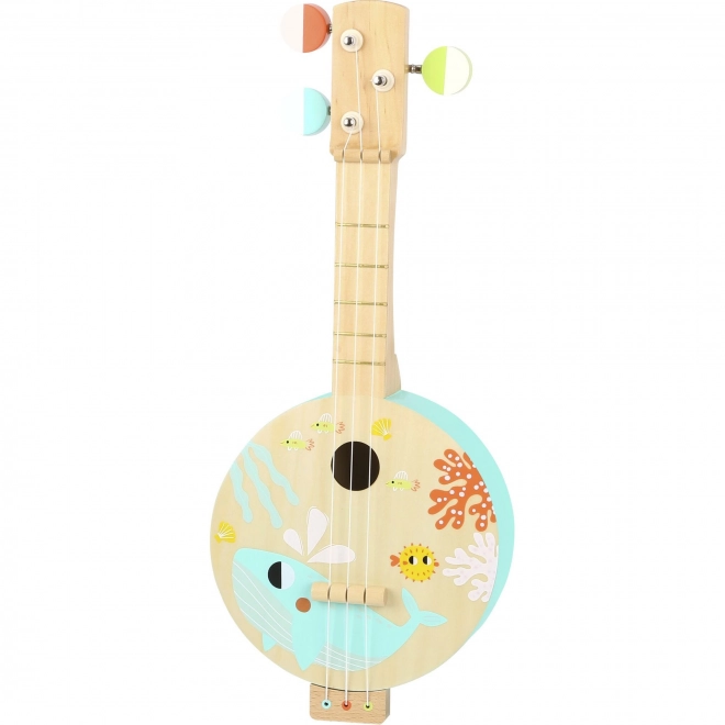 Holz-Banjo für Kinder mit Meeresmotiv