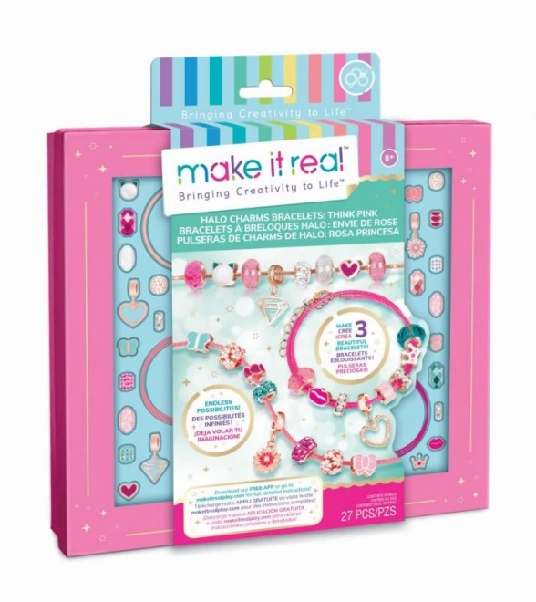 Set voor het maken van armbanden, roze