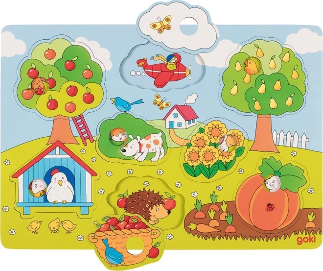 Goki Wooden Puzzle In the Garden