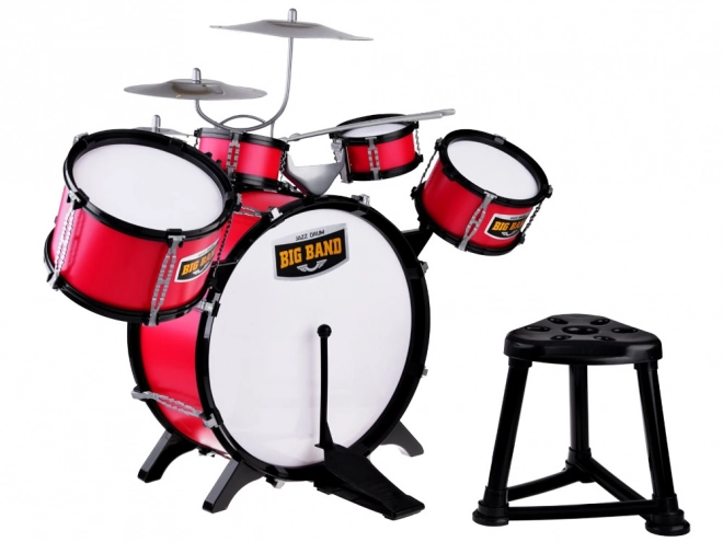 Kinder drumstel Big Band met drum en bekkens