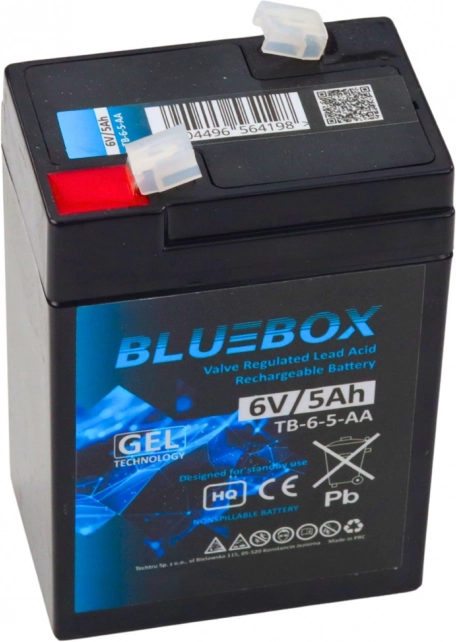 Bluebox Gel Battery VRLA AGM 6V 5Ah for Battery Cars