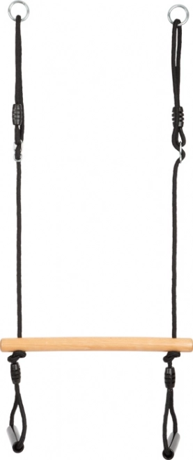 Trapeze Swing with Gymnastic Rings Black Line