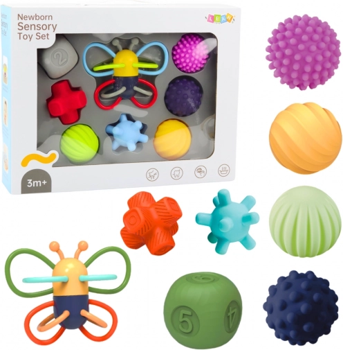 Set of Soft Sensory Balls Educational Butterfly 8pcs