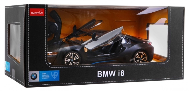 BMW i8 Black RASTAR 1:14 Remote Control Car + 2.4 GHz Remote Control