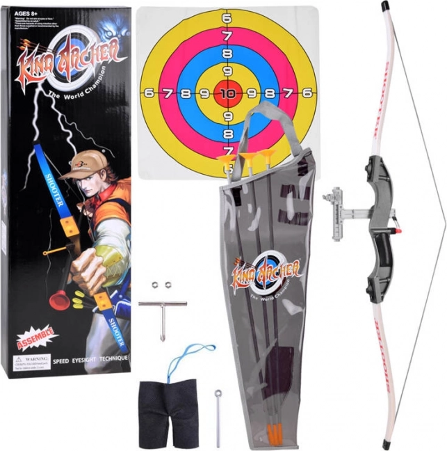 Set de tir à l’arc pour enfants avec cible et flèches à ventouse
