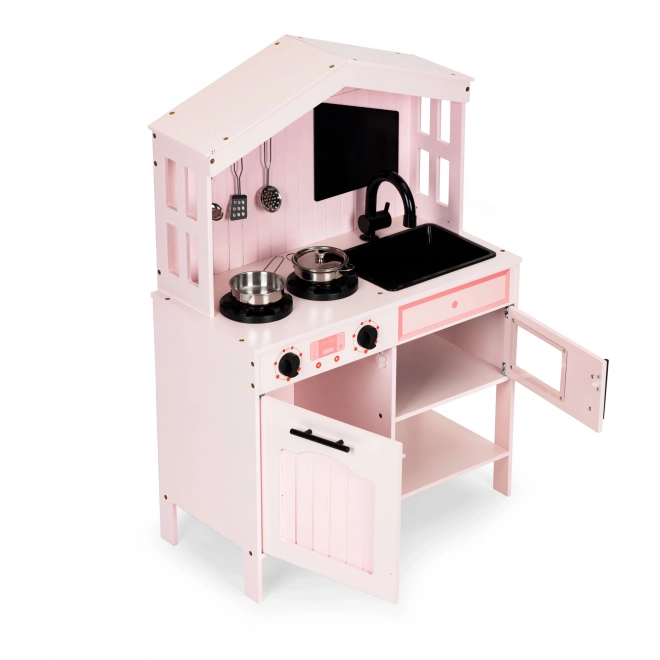 Houten kinderkeuken, oven, magnetronkookplaat, accessoires ECOTOYS