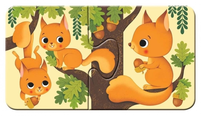 RAVENSBURGER Mon premier puzzle – animaux et leurs petits, 9×2 pièces