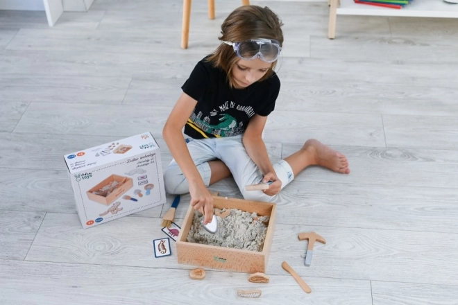 Archeologische set voor kinderen met kinetisch zand