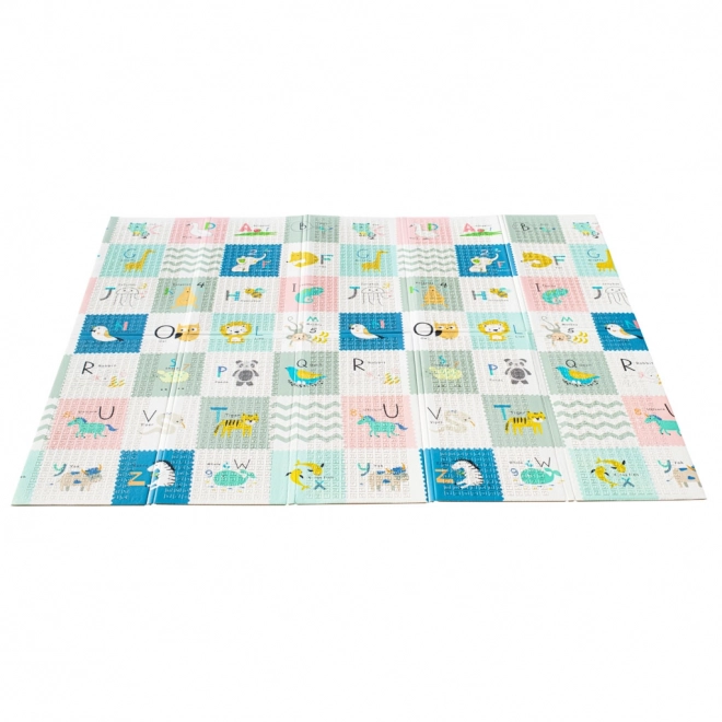 Educatieve dubbelzijdige opvouwbare schuimlaag 179x198 olifanten/plaatjes