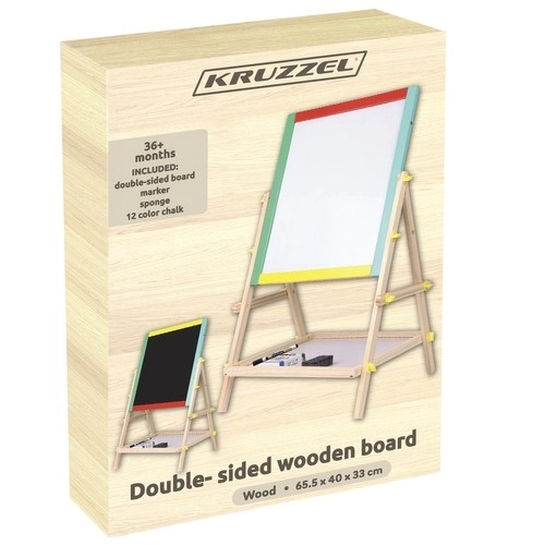 Houten tweezijdig bord voor kinderen