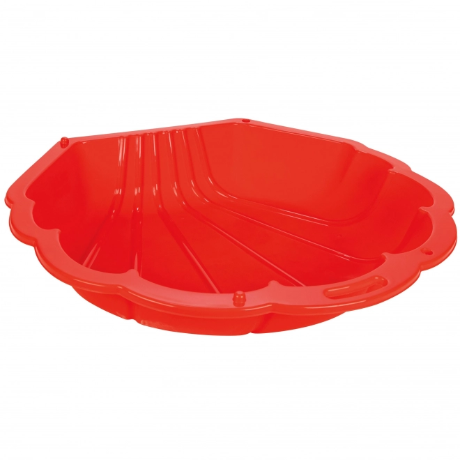 Sluitbare zandbak schelp rood - 1 st
